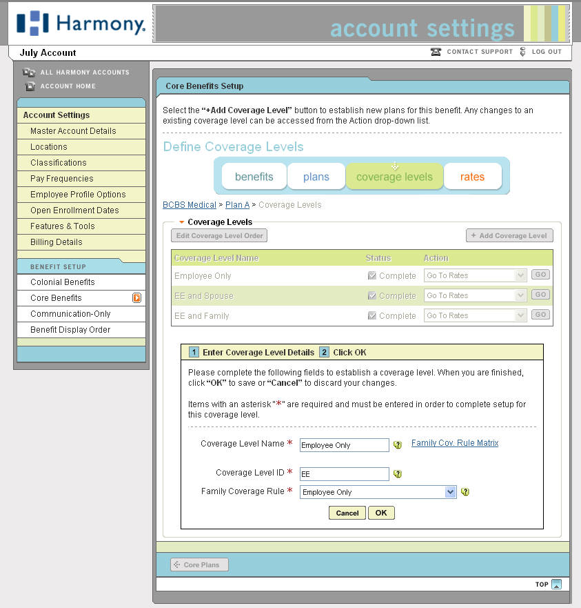 Colonial Life coverage levels step