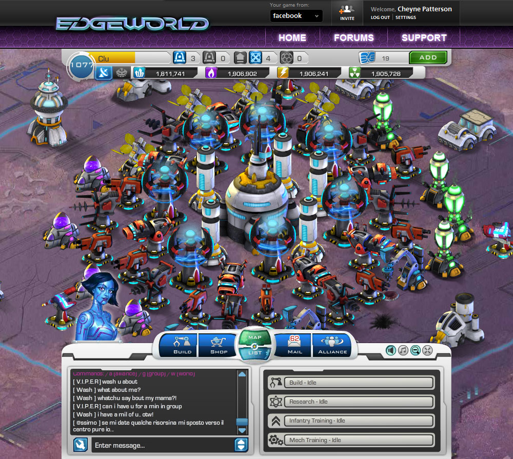 Edgeworld opening base screen