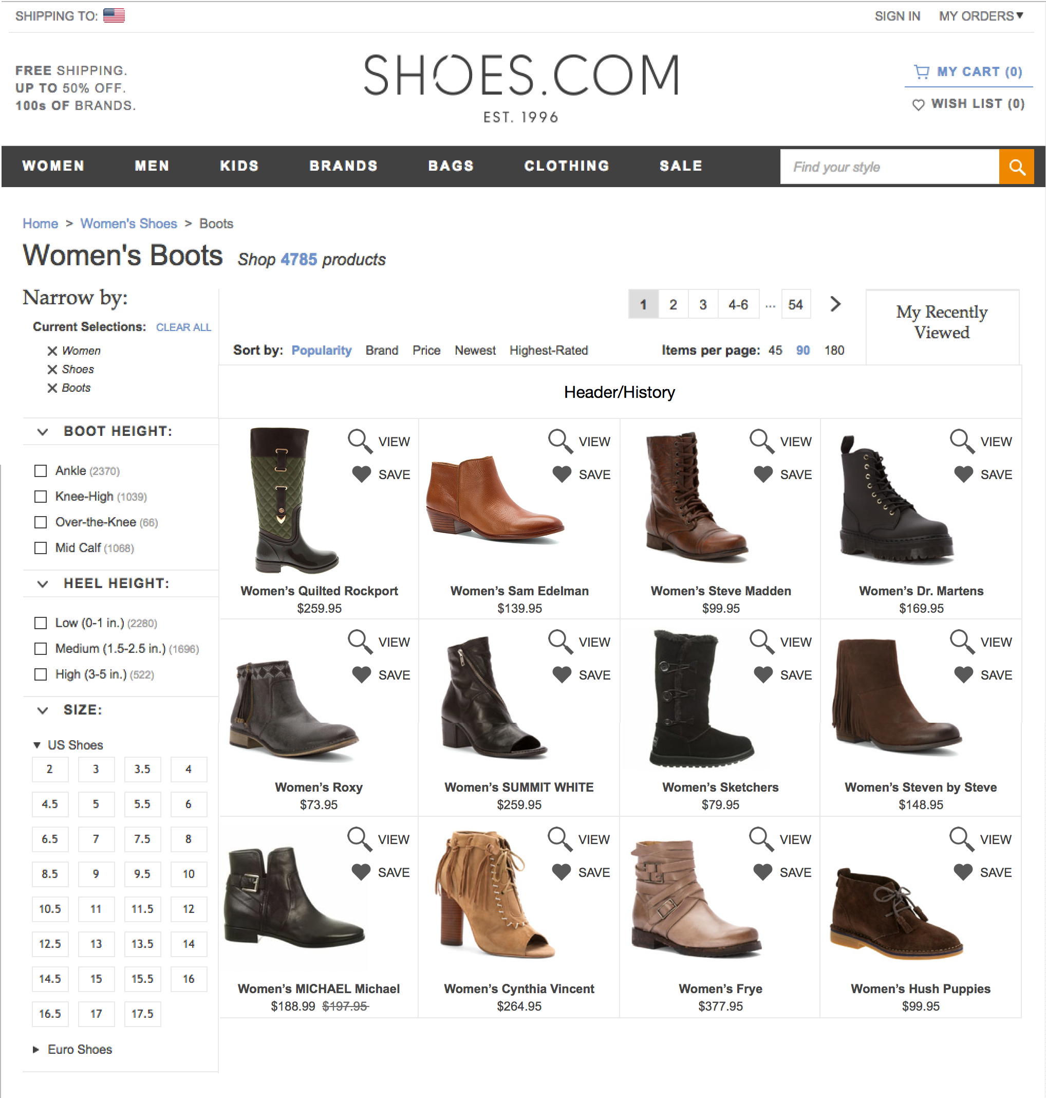 Sentient Aware desktop shopping experience